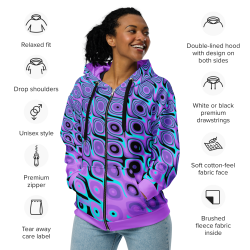 "Purp-a-delic" zip hoodie
