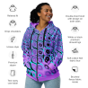 "Purp-a-delic" zip hoodie