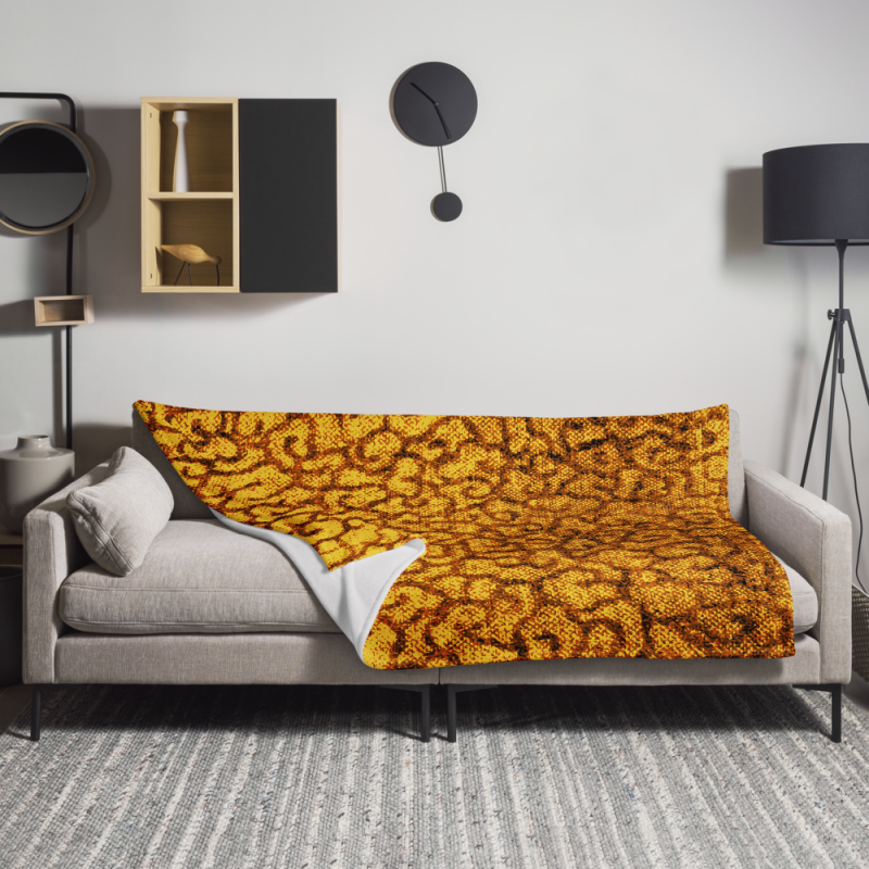 "Gold nuggets" throw blanket