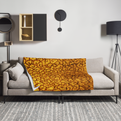 "Gold nuggets" throw blanket