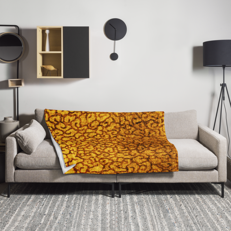 "Gold nuggets" throw blanket