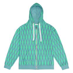"Fancy mint" zip hoodie