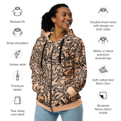 "Foliage" zip hoodie