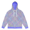 "Glitch stitch (light)" zip hoodie