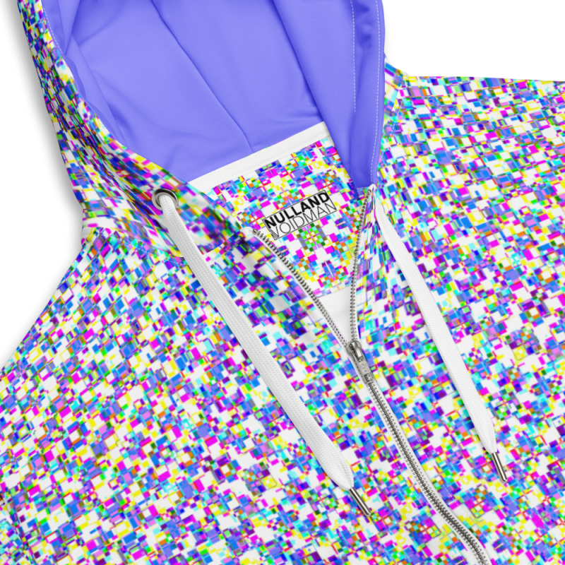 "Glitch stitch (light)" zip hoodie