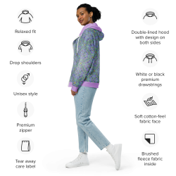 "Microdots" Unisex zip hoodie