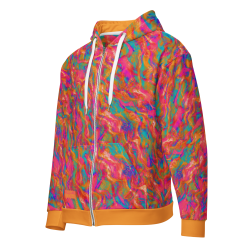 "Splash of Fuego"  zip hoodie