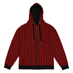 "Red NV" zip hoodie