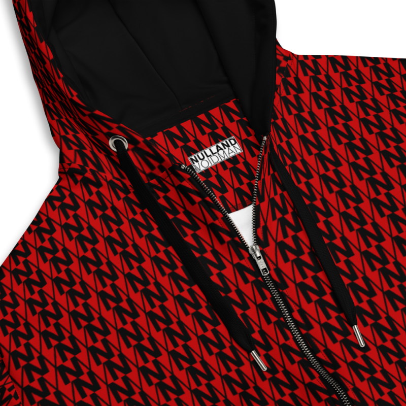 "Red NV" zip hoodie