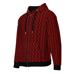 "Red NV" zip hoodie