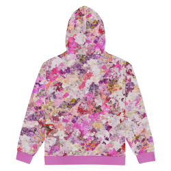 "faux Floral" zip hoodie