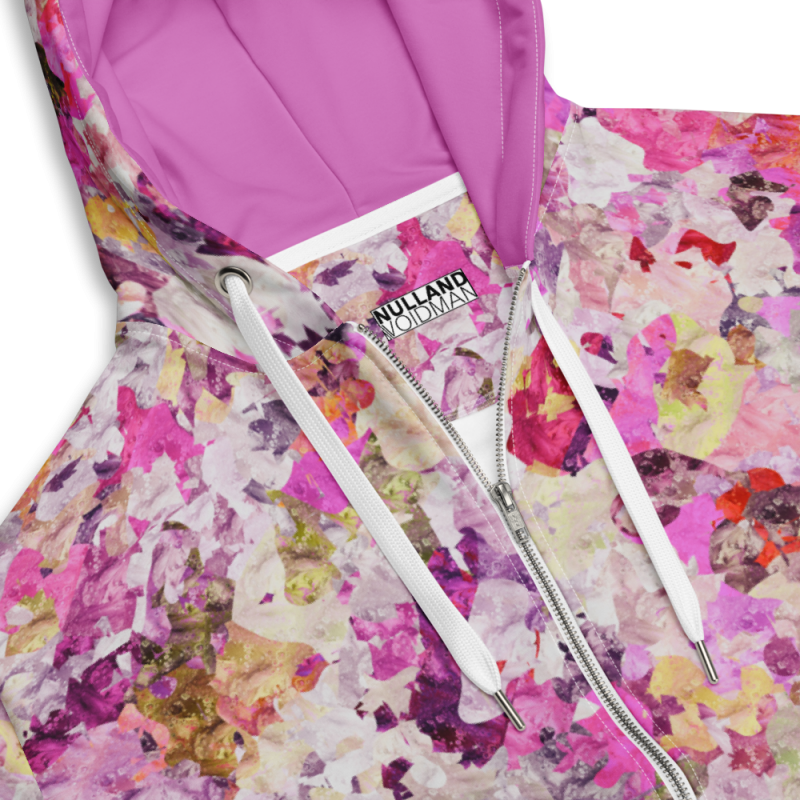 "faux Floral" zip hoodie