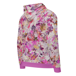 "faux Floral" zip hoodie