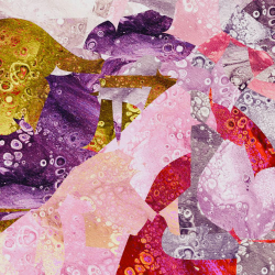 "faux Floral" zip hoodie