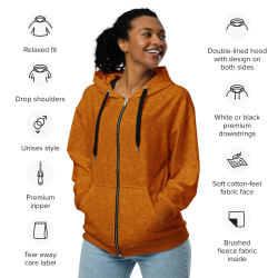 "Mellow Gold" zip hoodie