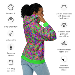 "Color camo" zip hoodie