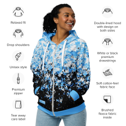 "Sky Fall" Unisex zip hoodie